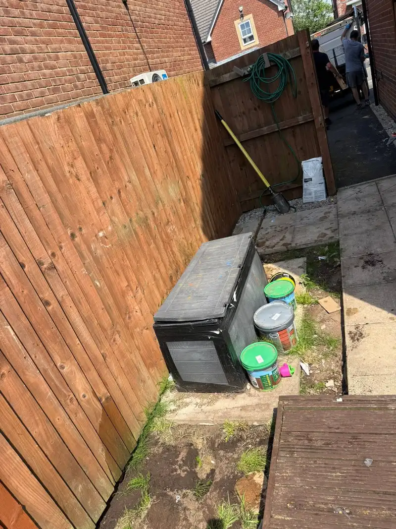 The same side passage after clearance, cleared for access